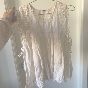 Free people white Lacey top